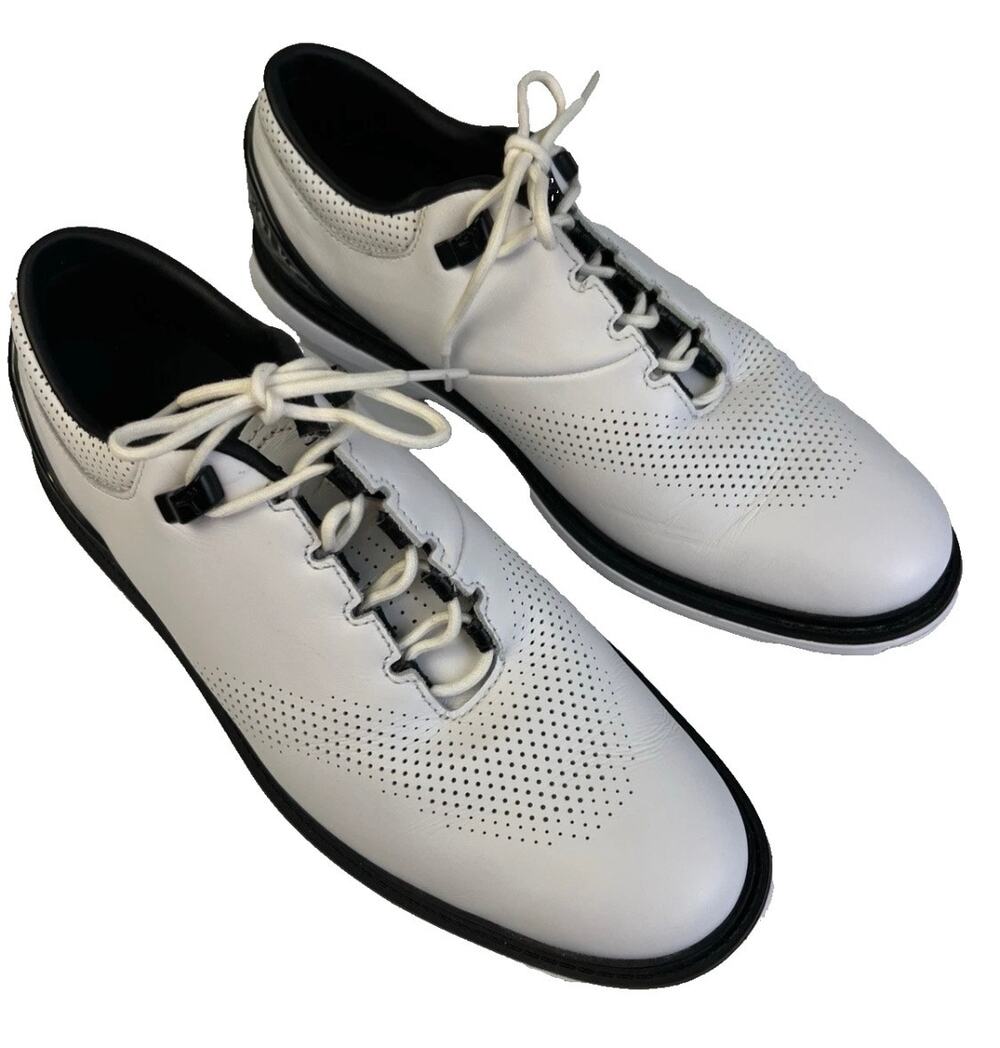 Nike Air Jordan ADG 4 Golf Shoe Mens  US7.5 White Black  DM0103-110 Leather